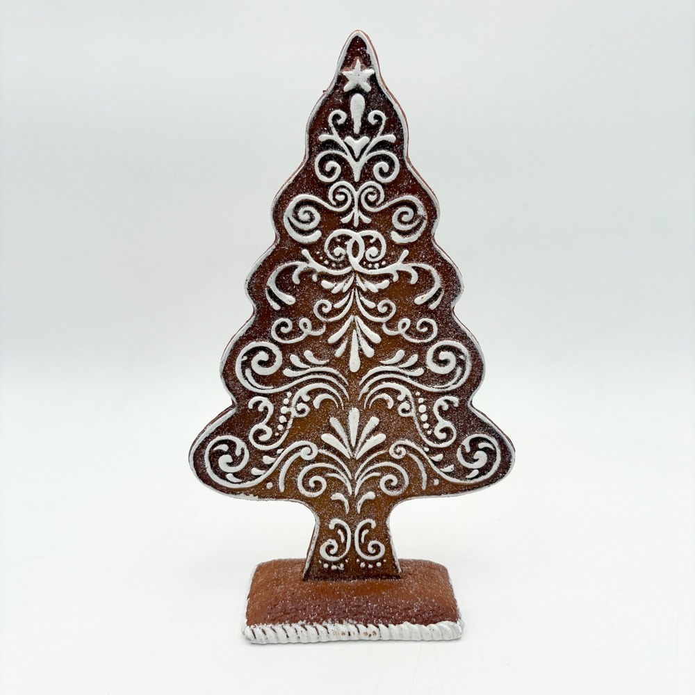 Gingerbread Christmas Tree Decoration Holiday Tabletop Decor Ornament